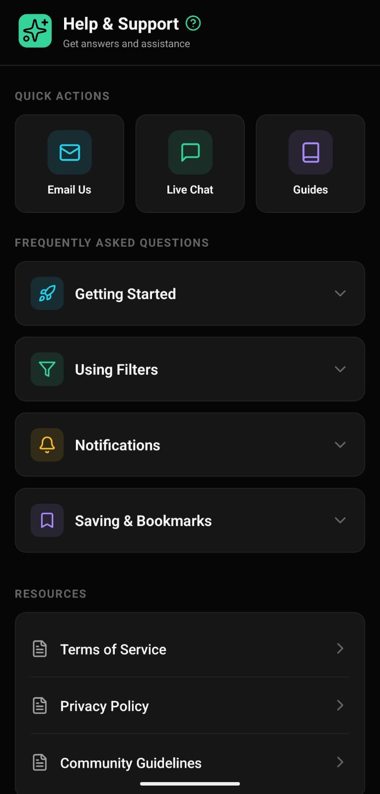 Catch The Signal Mobile App - Home